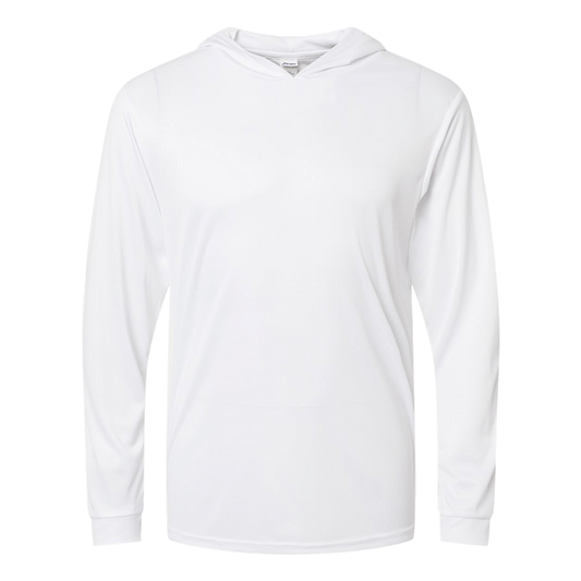 Paragon Unisex White Bahama Performance Hooded Long Sleeve T-Shirt