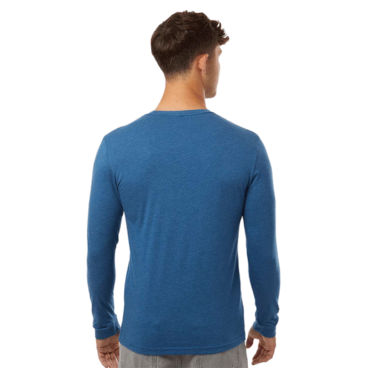 Next Level Unisex Heather Cool Blue CVC Long Sleeve Tee