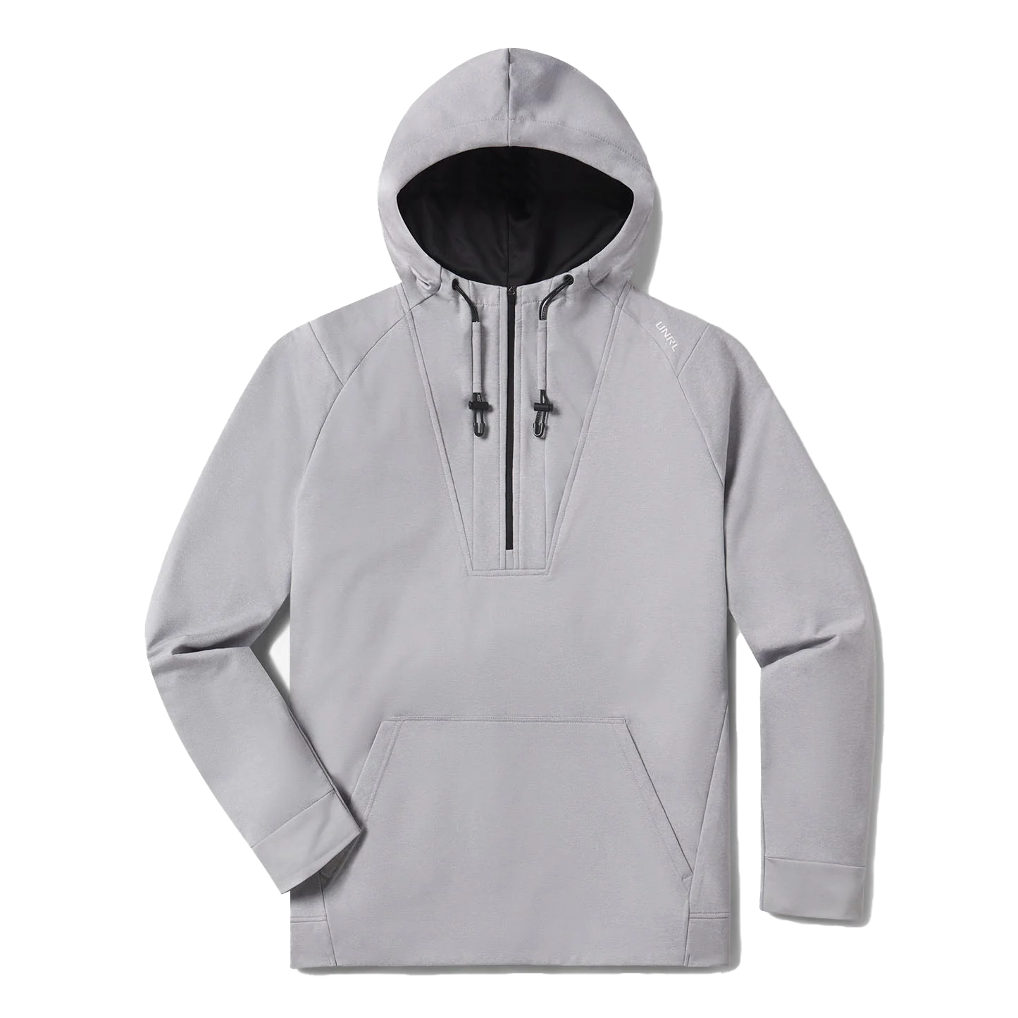UNRL Men's Heather Gray Crossover Half-Zip Hoodie