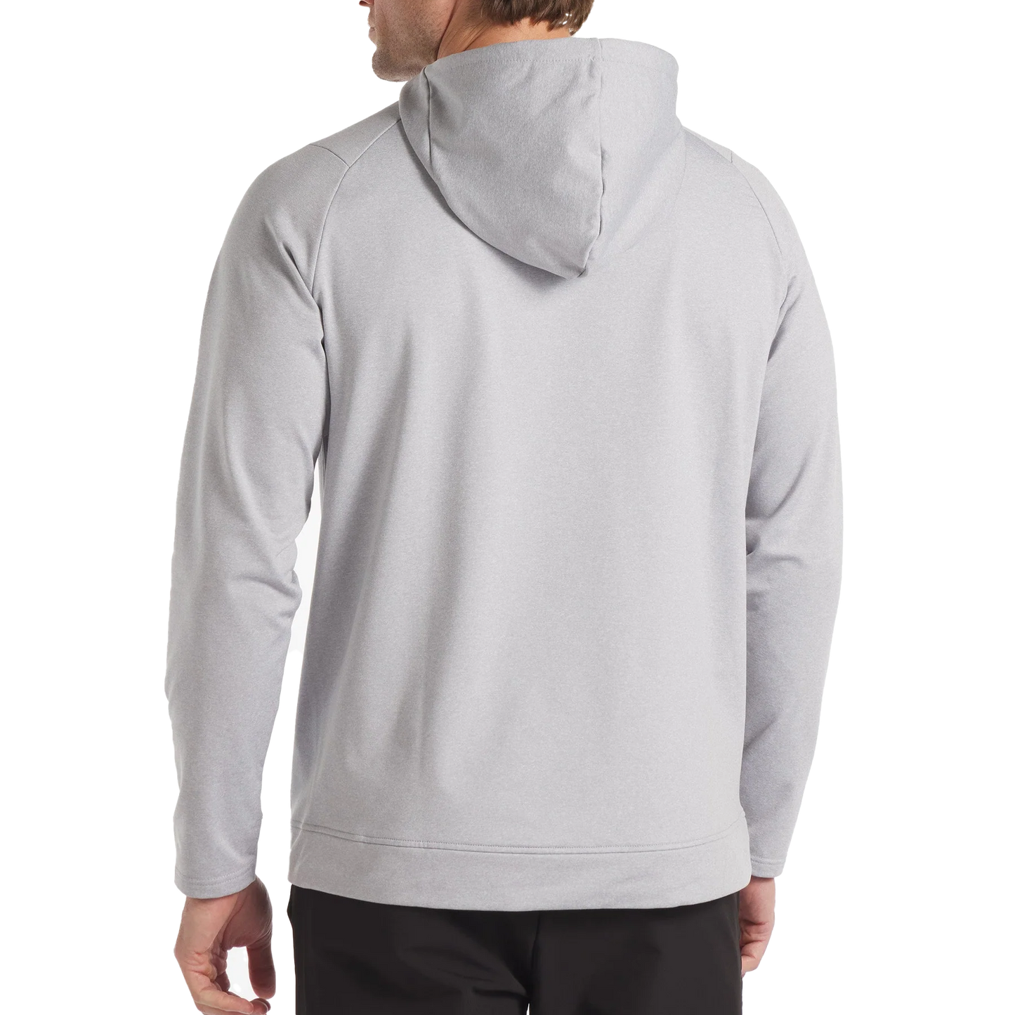 UNRL Men's Heather Gray Crossover Half-Zip Hoodie